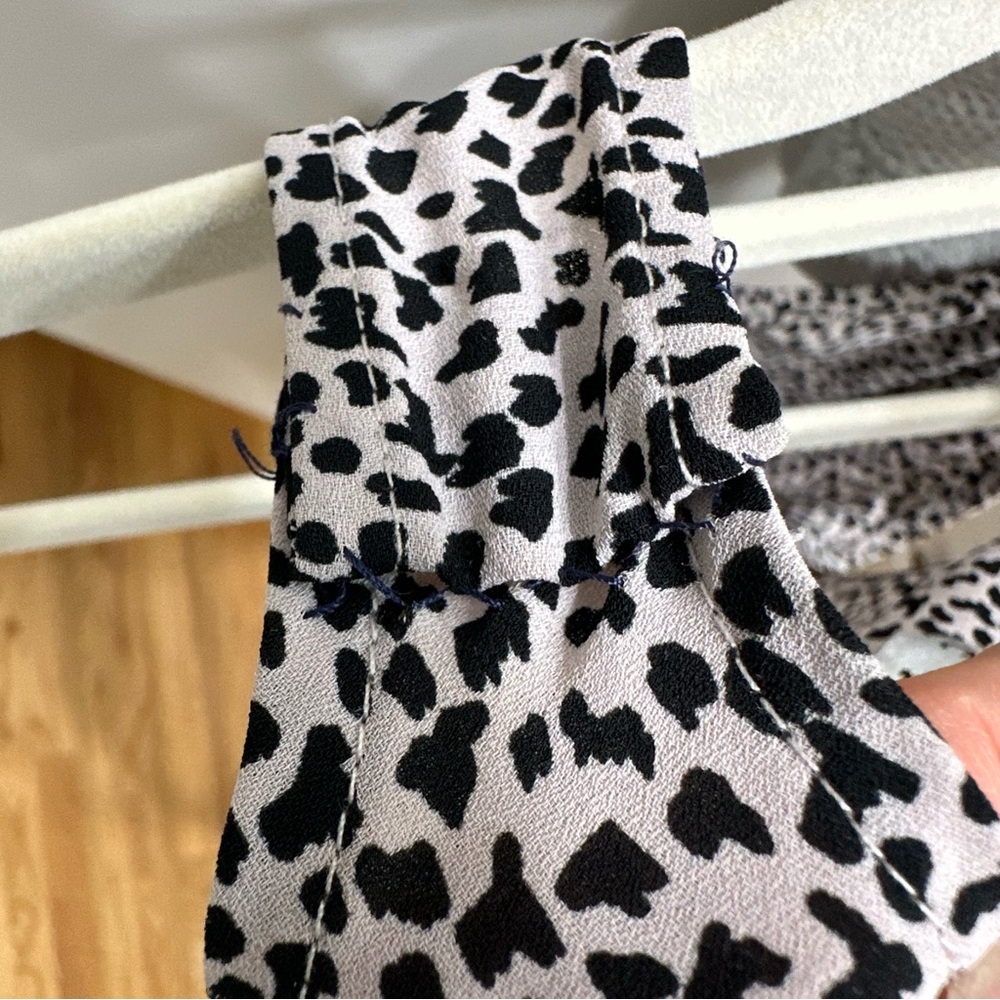 CAbi Black and White Leopard Print Racerback Tank Top, Size S - Picture 9 of 9